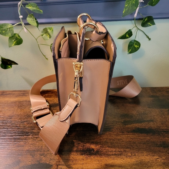 Steve Madden Beige Crossbody Messenger Bag Preowned - Picture 6 of 11